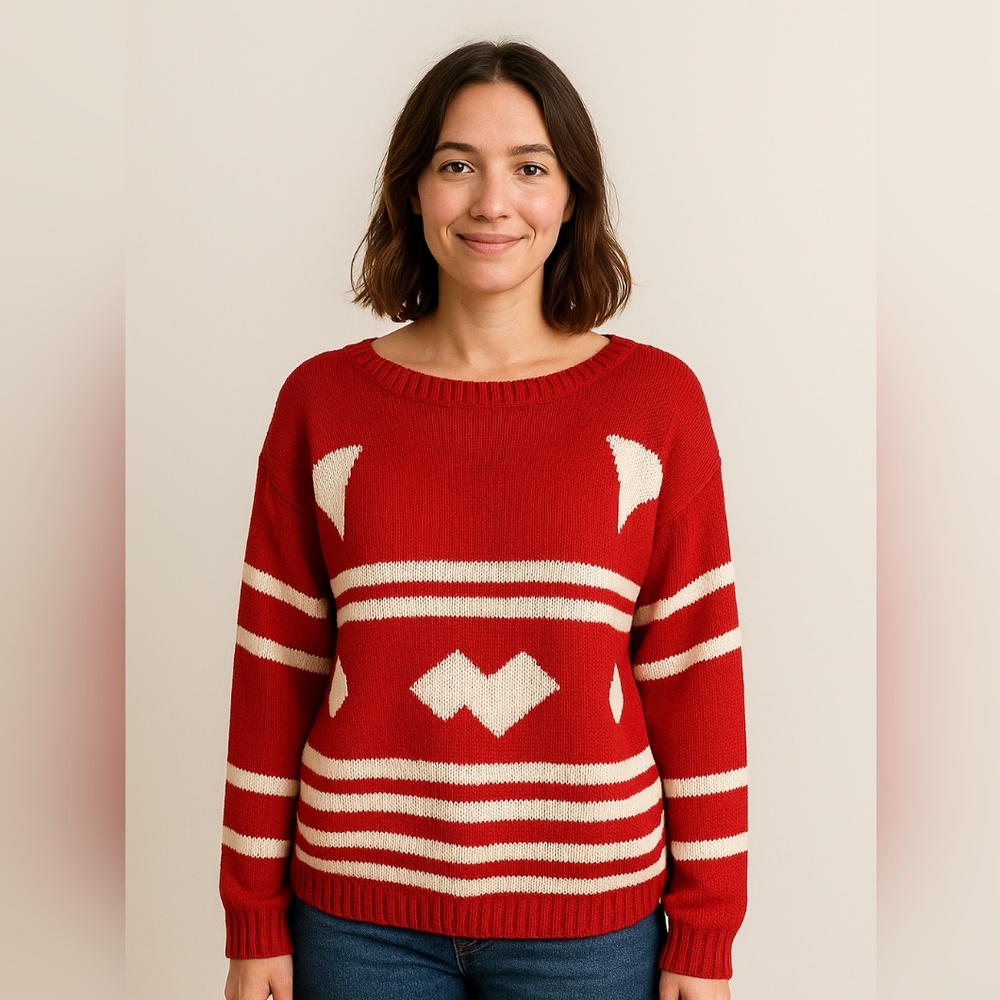 Diane von furstenberg Vintage Geometric Artsy Preppy Sweater Womens Size 20